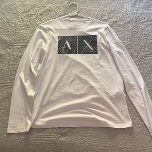 Armani exchange white long sleeve